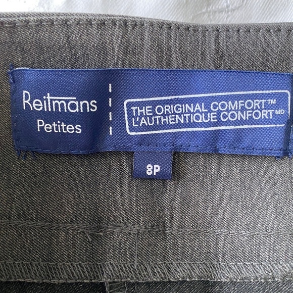 Reitman Petites Original Comfort Women's NWT‎ Gray Bootcut Dress Pants Size 8P - Picture 2 of 14